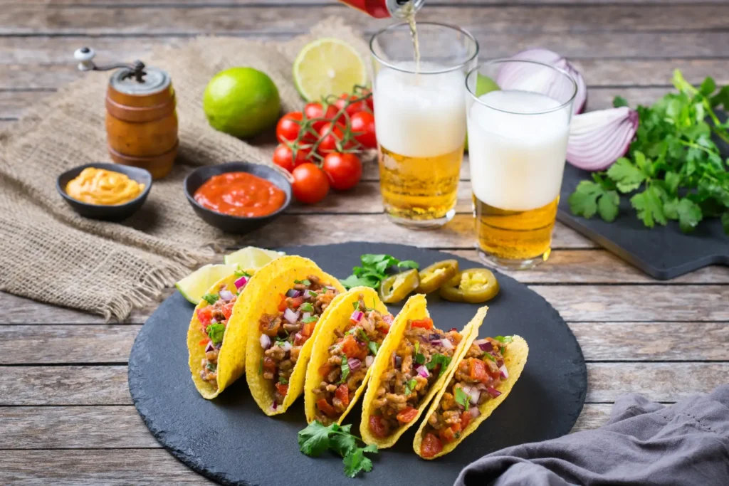 A vibrant spread of tacos