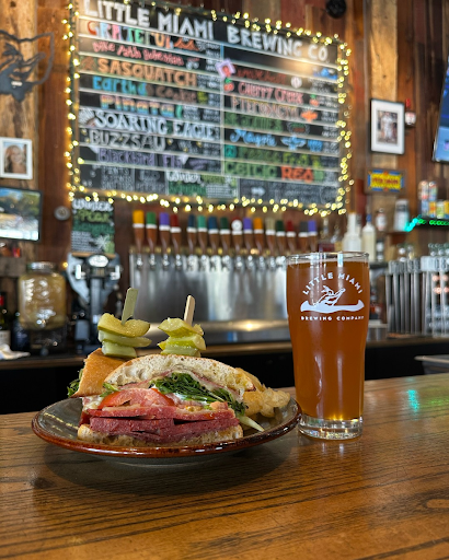 Spicy Salami Sandwich paired with an icy cold beer at Little Miami Brewing Company in Milford, Ohio.